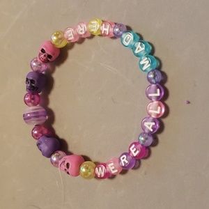 Bead bracelet: were all mad here